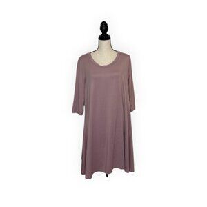 Living Doll Half Sleeve Knit Tunic in Lavender